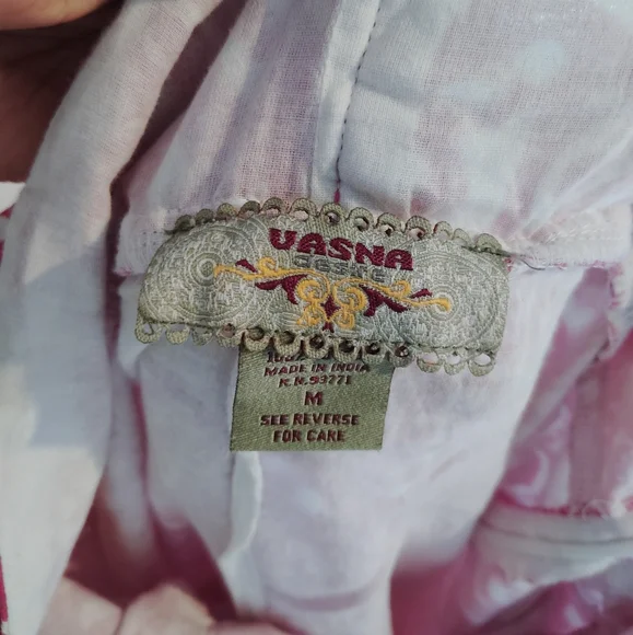 Vansa Pink and White Patterned Sundress - Picture 5 of 6